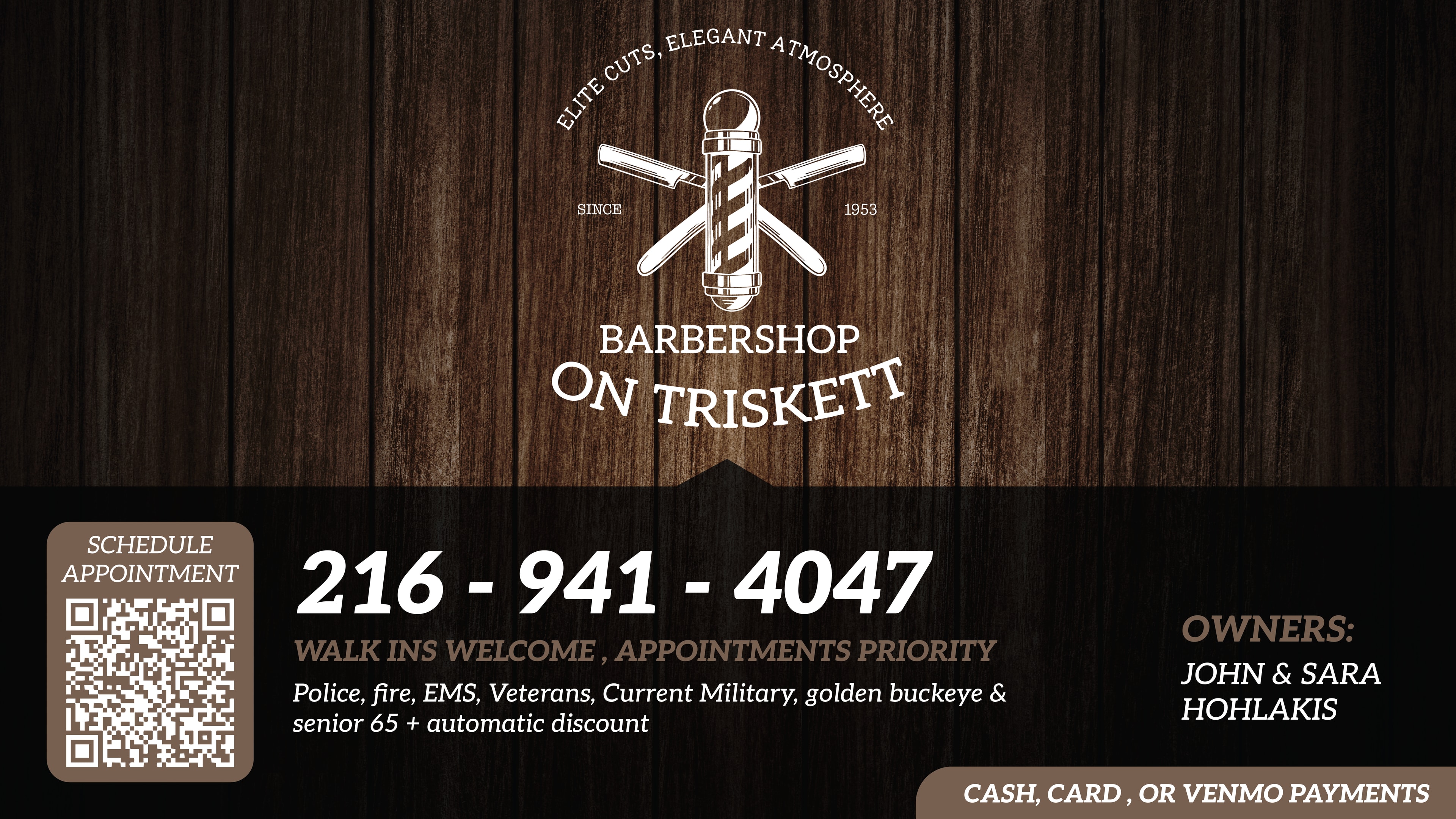 Barbershop on Triskett — Elite cuts, elegant atmosphere since 1953
